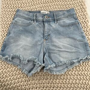 Abercrombie Kids Blue High-Waisted Distressed Shorts